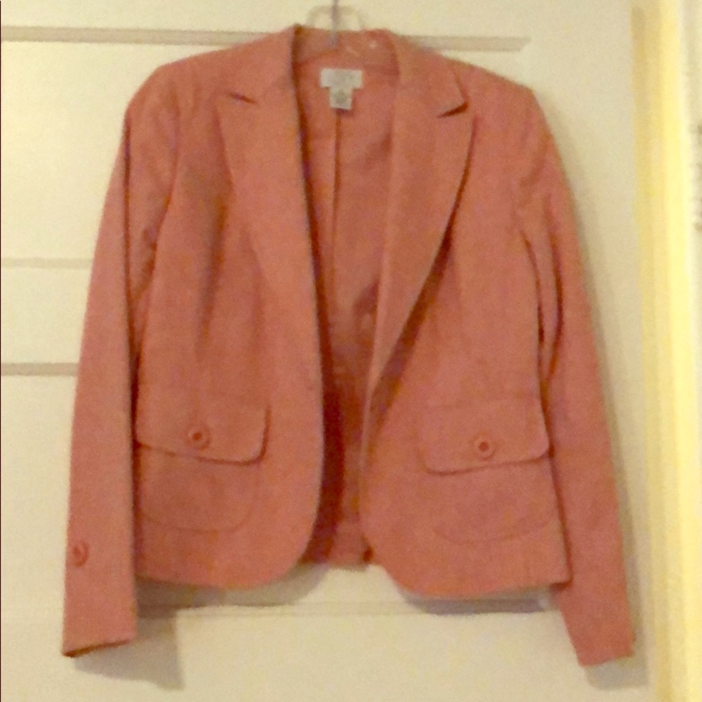Pink wool lined blazer